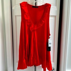 Bright orange summer top size Large